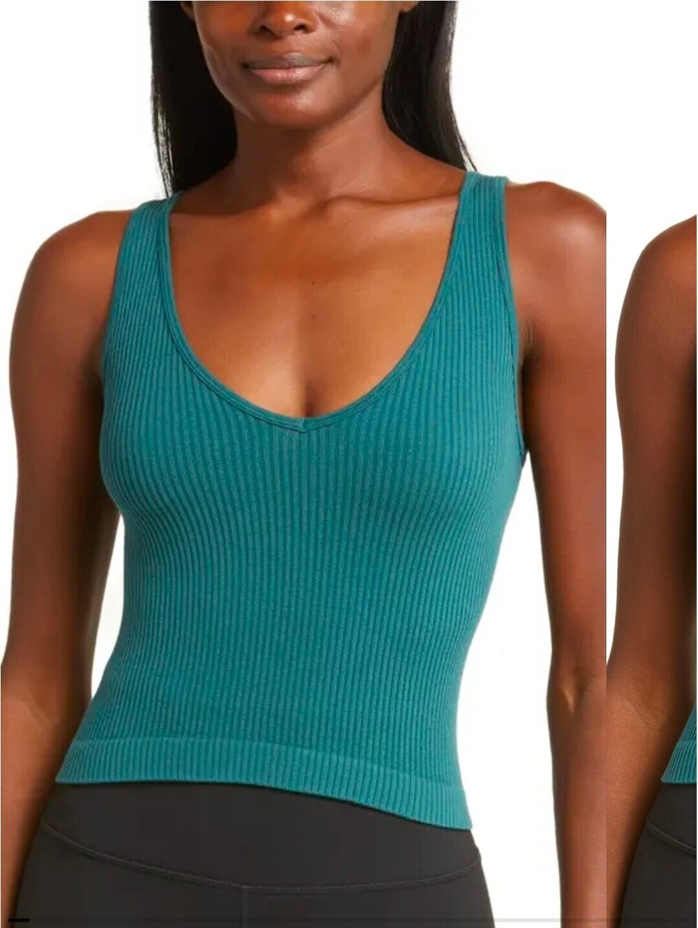 Free people intimate Ribbed Knit Tank Top in Teal Blue, Size S
